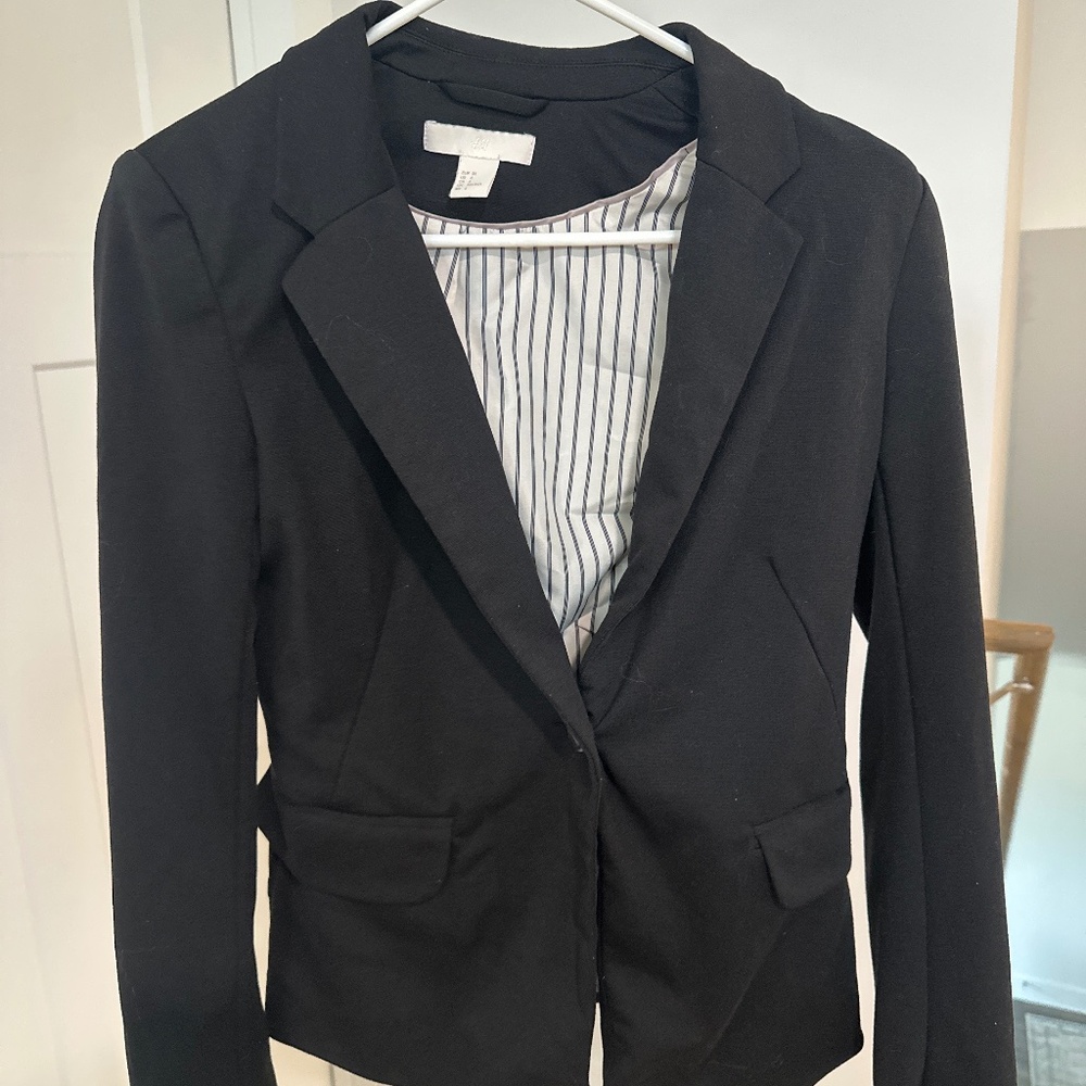 Black blazer suit jacket